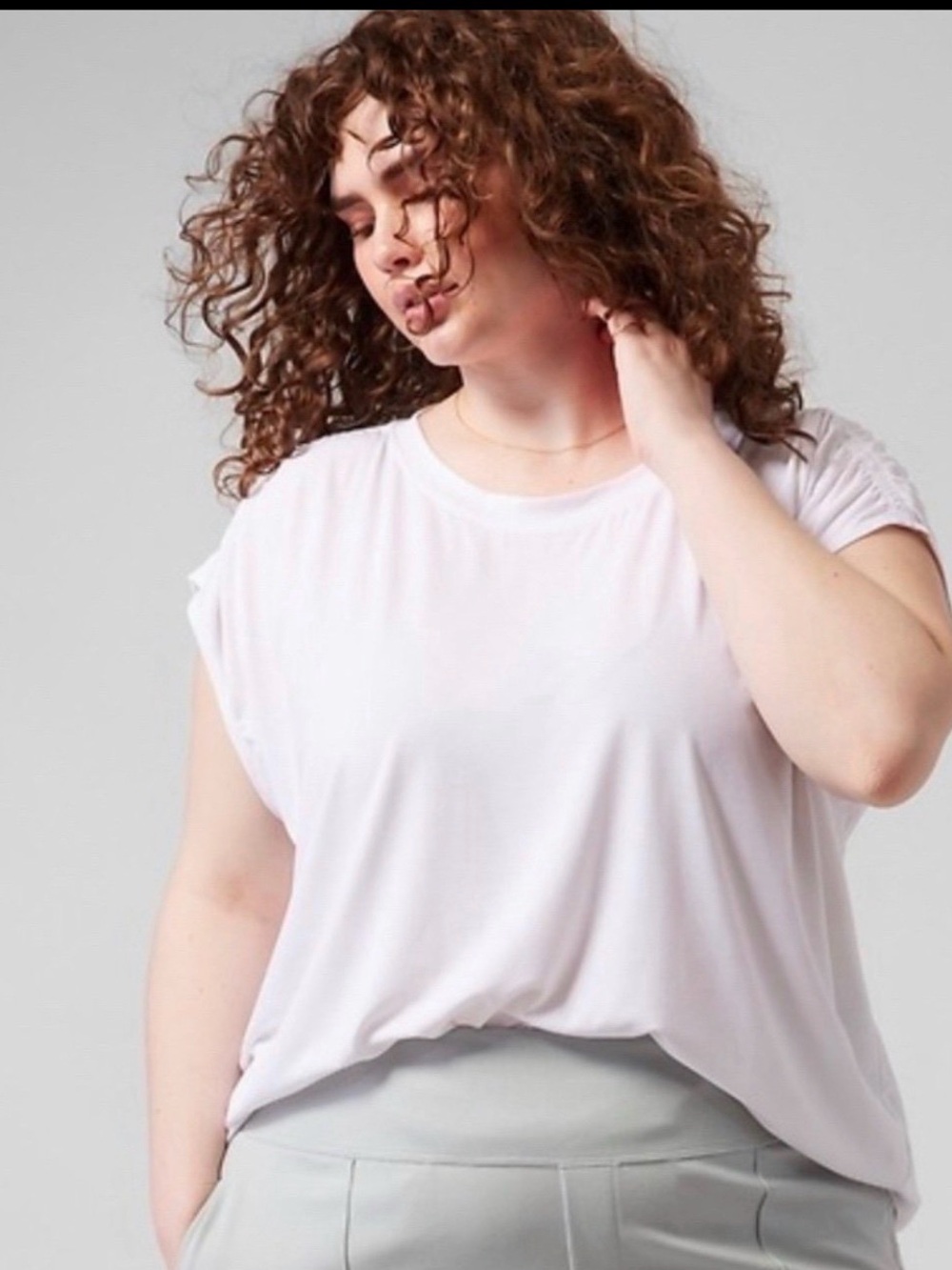 Athleta Short Sleeve Shirt White